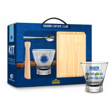 KIT CAIPIRINHA COPO+SOCADOR+COLHER+TÁBUA - CRUZEIRO